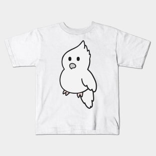 Cute White Cockatiel Kids T-Shirt